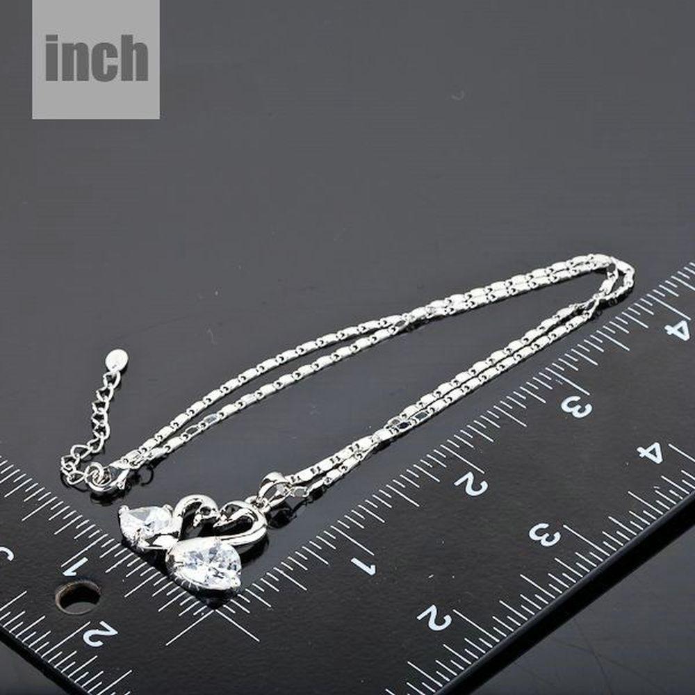 White Gold Goose Necklace -KJN0004 - KHAISTA