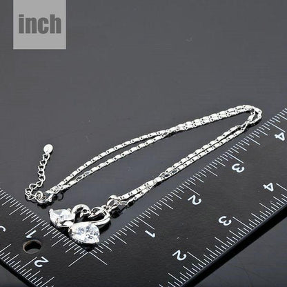 White Gold Goose Necklace -KJN0004 - KHAISTA