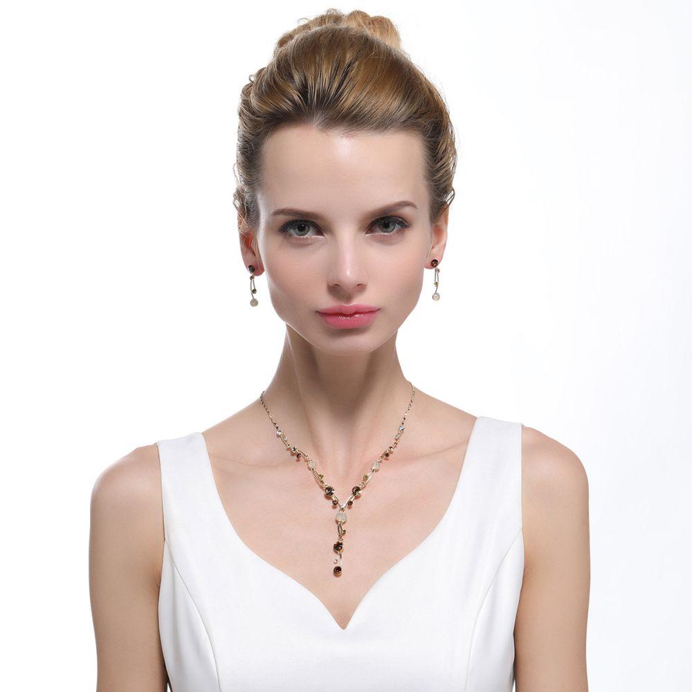 Y Shape Design Necklaces Bridal Jewelry Set - KHAISTA Fashion Jewellery